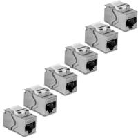 TRENDnet Cat6A RJ45 Keystone Inline Coupler Keystone Jack, 6-pack, TC-KC06C6A, Keystone Jack Vrouwelijk naar Vrouwelijk voor Wandplaten & Lege Afgeschermde Keystone-patchpanelen,