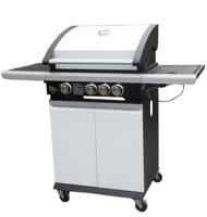 Patton Patio Chef 3 + Barbecue Verrijdbaar Roestvrijstaal, Wit