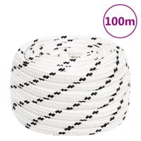 Werktouw 16 mm 100 m polyester wit - thumbnail