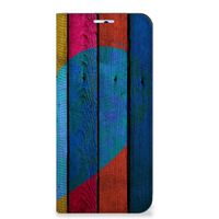 Motorola Moto G31 | G41 Book Wallet Case Wood Heart - Cadeau voor je Vriend - thumbnail