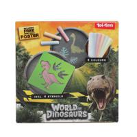 Toi Toys World Of Dinosaurs Stoepkrijtset Met 4 Sjablonen - thumbnail