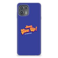 Motorola Edge 20 Lite Siliconen hoesje met naam Never Give Up - thumbnail