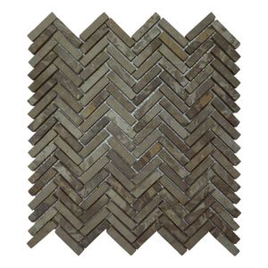 Mozaiek Parquet 1x4.8 30x30 cm Marmer Moccacino Visgraat Stabigo