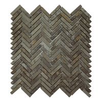 Mozaiek Parquet 1x4.8 30x30 cm Marmer Moccacino Visgraat Stabigo