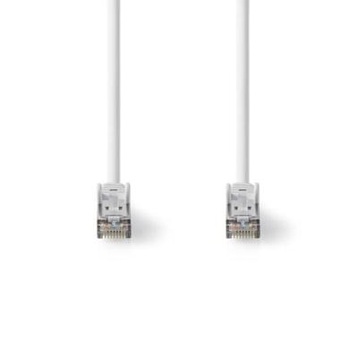 Nedis Cat 8.1-netwerkkabel - S/FTP - RJ45 stekker - RJ45 stekker - 20,0 m - rond - LSZH - wit - label