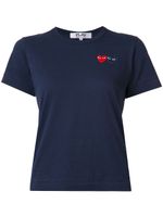 Comme Des Garçons Play embroidered heart T-shirt - Bleu