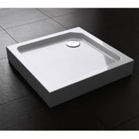 Douchebak Best Design Vierkant 80x80x14cm SMC Glans Wit met Verstelbare Potenset