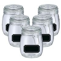 Weckpotten/inmaakpotten - 10x - 750 ml - glas - met beugelsluiting - incl. etiketten