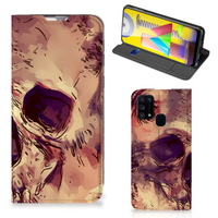 Mobiel BookCase Samsung Galaxy M31 Skullhead - thumbnail