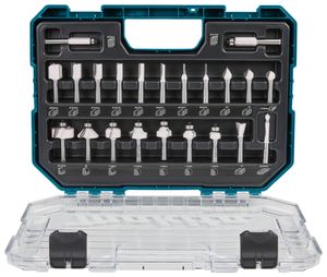 Makita Accessoires D-74778 | Frezenset | 8mm | 22-delig | In kunststof koffer - D-74778