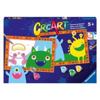 Ravensburger CreArt Schilderen op Nummer Grappige Monsters - thumbnail