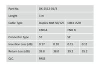 Digitus DK-2512-01/3 Glasvezel Optische vezel Aansluitkabel [1x ST-stekker - 1x SC-stekker] 50/125 µ Multimode OM3 1.00 m - thumbnail