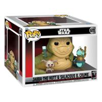 Star Wars Return of the Jedi 40th Anniversary POP! Deluxe Vinyl Figure Jabba w/Salacious 9cm