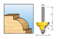 Makita Accessoires Kwartrondfr.+lag.HM R25,4 S=12 - D-11380 - thumbnail