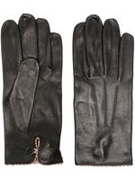 Paul Smith striped trim leather gloves - Noir