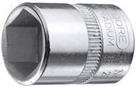 GEDORE dopsleutelinzetstuk 1/4 inch 6-kant 1/2 inch zilver