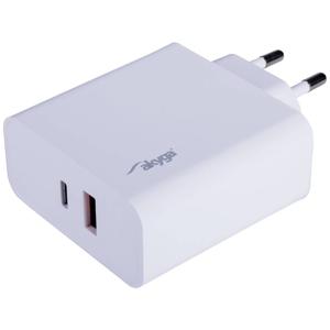 Akyga AK-CH-15 GSM-lader USB-C, USB-A Wit