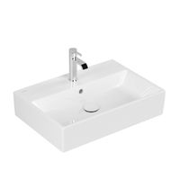 Villeroy & Boch Memento wastafel 60x42cm met overloop met 1 kraangat ceramic+ wit 513360R1 - thumbnail