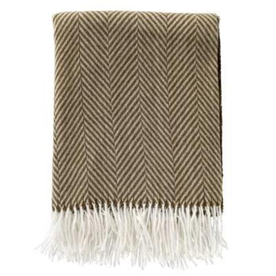 Dutch Decor Plaid 140x180 cm - JOSEFIEN - zigzag patroon - groen