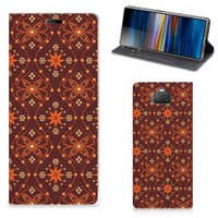 Sony Xperia 10 Plus Hoesje met Magneet Batik Brown - thumbnail