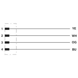 Phoenix Contact 1416744 Sensor/actuator aansluitkabel Aantal polen (sensoren): 4 10.00 m 1 stuk(s)