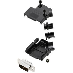 TRU COMPONENTS TCD45PKP09DMPK 7709240 D-sub male connectorset 45 ° Aantal polen: 9 Soldeerkelk 1 stuk(s)