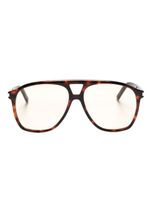 Saint Laurent Eyewear lunettes de soleil à monture oversize - Marron