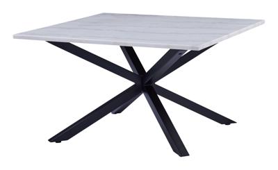 Bendt Vierkante Salontafel 'Line' Wit Marmer, 80 x 80cm