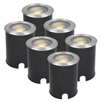 6x Lilly dimbare LED Grondspot - Kantelbaar - Overrijdbaar - Rond - RVS - 4000K - 5 Watt - IP67 waterdicht - 3 jaar garantie - thumbnail