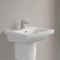 Wastafel Villeroy & Boch Subway 3.0 Met CeramicPlus 1 Kraangat Met Overloop 55x44x16.5 cm Stone White