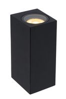 Lucide ZARO - Wandspot / Wandlamp Binnen/Buiten - 2xGU10 - IP44 - Zwart