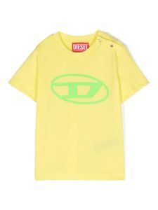 Diesel Kids t-shirt en coton à logo imprimé - Jaune