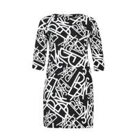 Paprika jurk met all over print zwart/wit