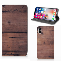 Apple iPhone Xs Max Book Wallet Case Old Wood