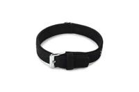Beeztees buffalo - halsband hond - leer - zwart - 50 cm