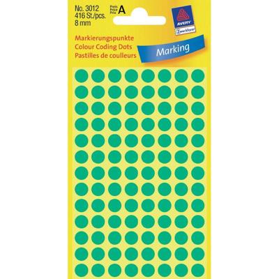 Avery-Zweckform 3012 Etiketten Ø 8 mm Papier Groen 416 stuk(s) Permanent hechtend Etiketten voor markeringspunten Avery-Zweckform 3012 Etiketten Ø 8 mm Papier Groen 416 stuk(s) Permanent hechtend Etiketten voor markeringspunten