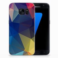 Samsung Galaxy S7 TPU Hoesje Polygon Dark - thumbnail