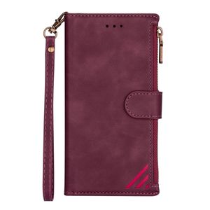 iPhone 13 hoesje - Bookcase - Patroon - Pasjeshouder - Portemonnee - Kunstleer - Bordeaux Rood