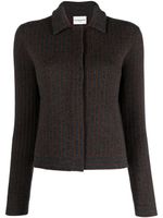 Claudie Pierlot cardigan en maille à design bicolore - Gris