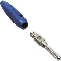 BKL Electronic 072165 Pluimstekker Stekker, recht Stift-Ø: 4 mm Blauw 1 stuk(s)