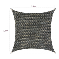 Vierkant 3,60 x 3,60 meter