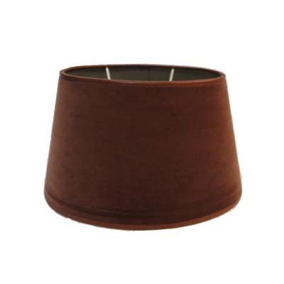Lampenkap Velours Ovaal rood bruin 45