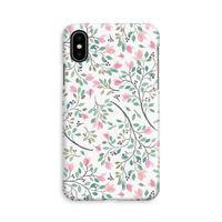 Sierlijke bloemen: iPhone Xs Volledig Geprint Hoesje