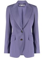 Stella McCartney blazer en laine à simple boutonnage - Violet