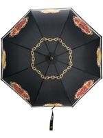 Moschino parapluie à imprimé cœurs - Noir - thumbnail