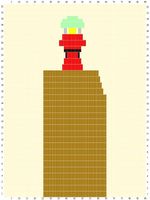 Sunarts doe het zelf pakket model Vuurtoren Westkapelle bruin 90 x 210 cm artikelnummer D317 - thumbnail