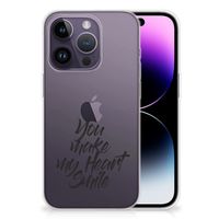 Apple iPhone 14 Pro Siliconen hoesje met naam Heart Smile