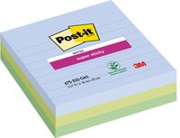 Post-it Super Sticky notes XL Oasis, 70 vel, ft 101 x 101 mm, gelijnd, assorti, pak van 3 blokken - thumbnail