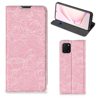 Samsung Galaxy Note 10 Lite Smart Cover White Flowers - thumbnail