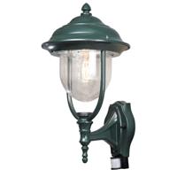 KonstSmide Klassieke muurlamp Parma groen met bewegingsmelder 7235-600